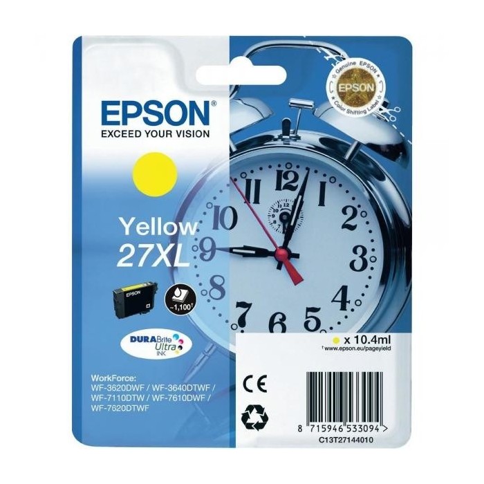 Epson tindikassett C13T27144010 T2714XL  27XL Y