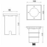 LED Underground lights Ø100mm*98↕mm, 35W, 230V, IP67