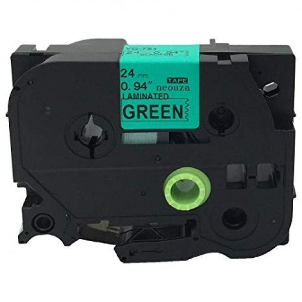 Dofe analog printeri label Brother TZ-751 TZ751 TZE-751 TZe751 Black on Green