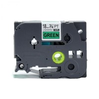 Dore analog Brother TZ-741  TZe-741 Label Maker Tape, 18mm x 8m, Black On Green