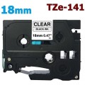 Dore analog Brother TZe-141  TZ-141 Label Maker Tape, 18mm x 8m, Black On Clear