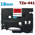 Dore analog Brother TZe-441 TZ-441  Label Maker Tape, 18mm x 8m, Black On Red