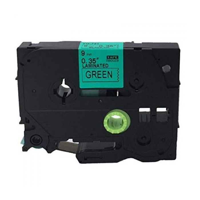 Dore analog Brother TZe-721 TZ-721 Label Maker Tape, 9mm x 8m, Black On Green