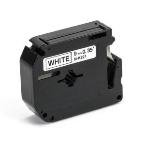 Dore analoog lint Brother M-K221 MK221 9mm x 8m Black on White