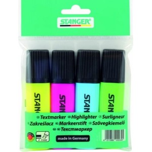 Tekstimarkerid STANGER highlighter, 1-5 mm, set 4 pcs (markerid, 4 värvi)