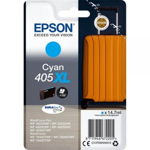EPSON Singlepack Magenta 405XL DURABrite Ultra Ink C13T05H24010 C13T05H24020 Cyan