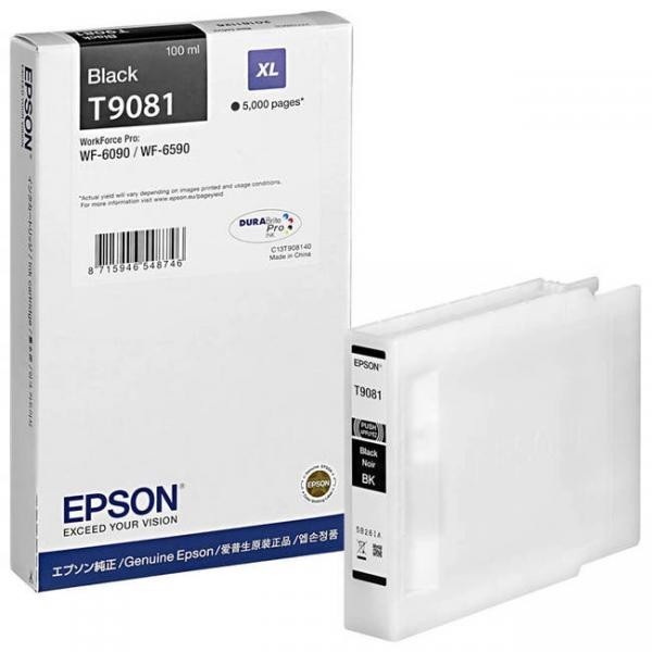 EPSON tindikassett  C13T908140  T9081 XL BK