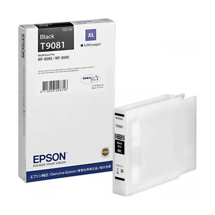 EPSON tindikassett  C13T908140  T9081 XL BK