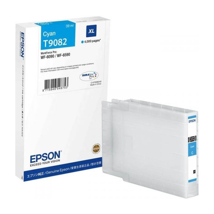 EPSON tindikassett  T9082 XL C13T908240 Cyan