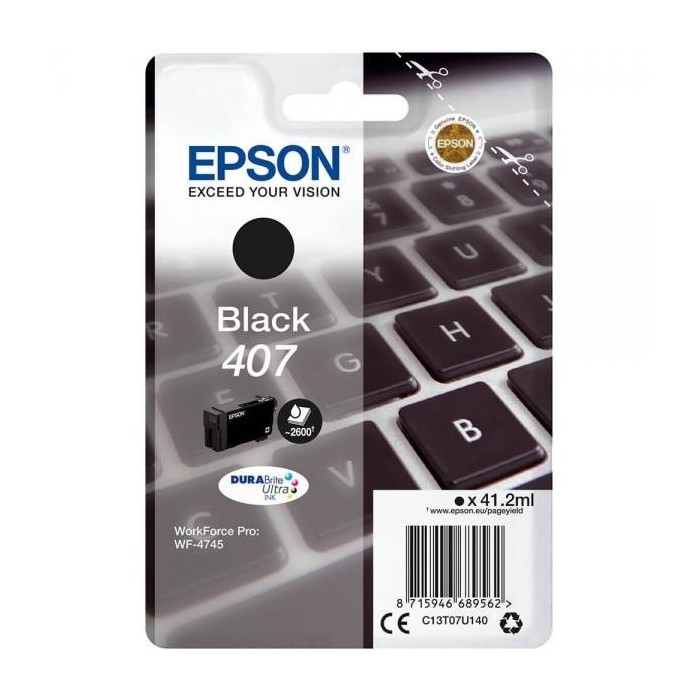 Epson tindikassett   C13T07U140  T07U140  407BK