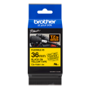 Brother TZe-FX661, TZeFX661, printer labelkassette, Black on Yellow
