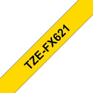 Brother TZe-FX621, TZeFX621, printer labelkassette, Dore analoog