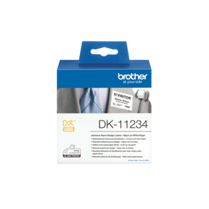 Brother DK-11234 Black on White etikettide rull
