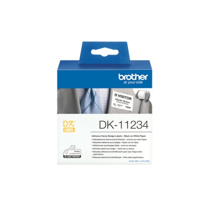 Brother DK-11234 Black on White etikettide rull