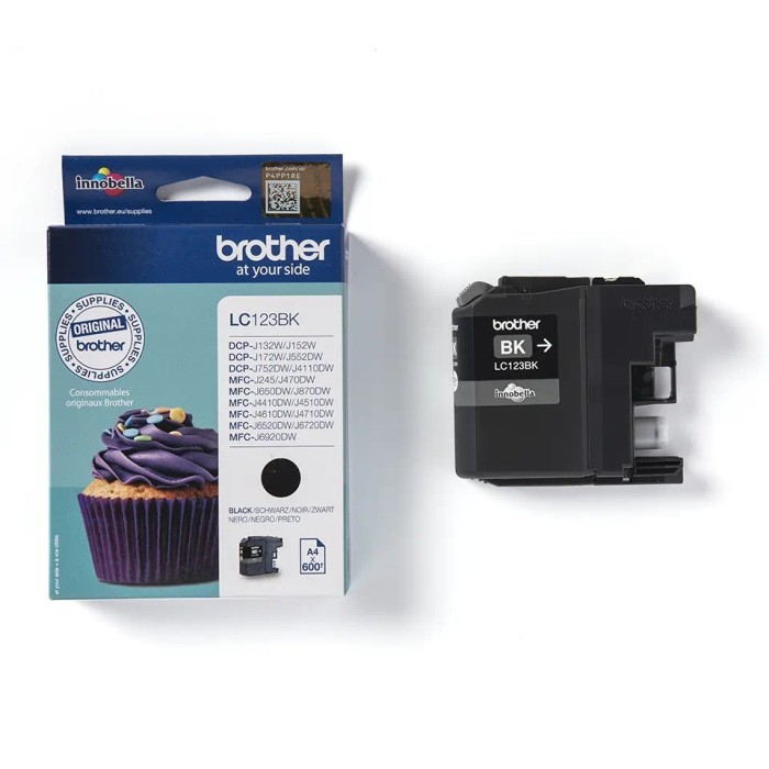 Фотография чернильный картридж Brother LC123BK LC-123BK OEM