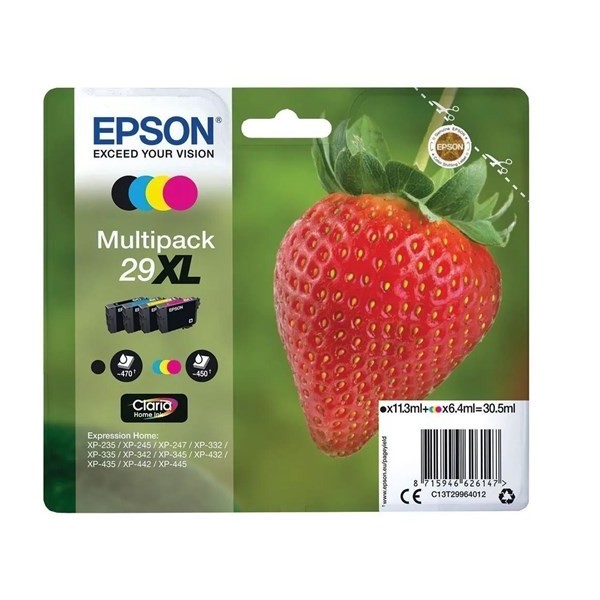 Epson 29XL T2996 C13T29964012 BK/C/M/Y rašalo kasetė sudėtinė pakuotė