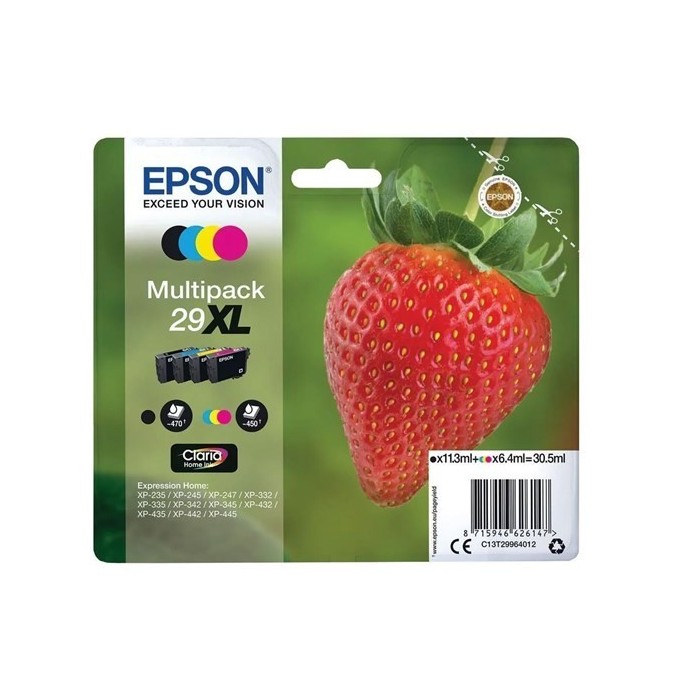 Epson 29XL T2996 C13T29964012 BK/C/M/Y rašalo kasetė sudėtinė pakuotė