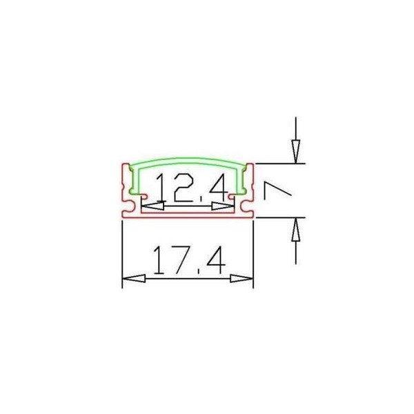 LED profile 001W 3m