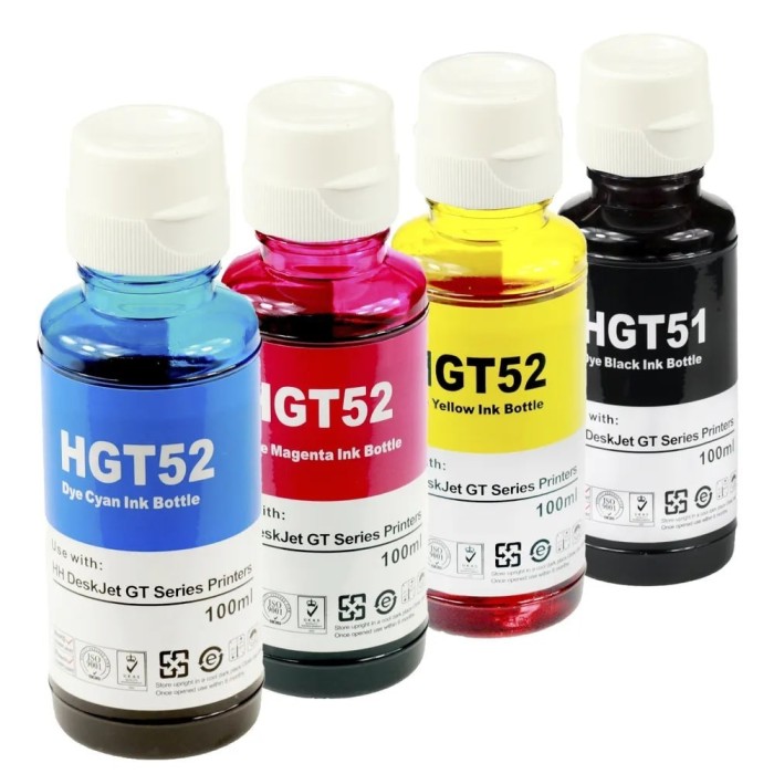 HP GT51 GT52 bottle Ink Dore compatible 4 pcs