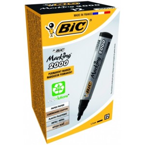 Bic Permanentinis žymeklis Eco 2000 2-5 mm  juodas  pakuotėje 12 vnt 000095