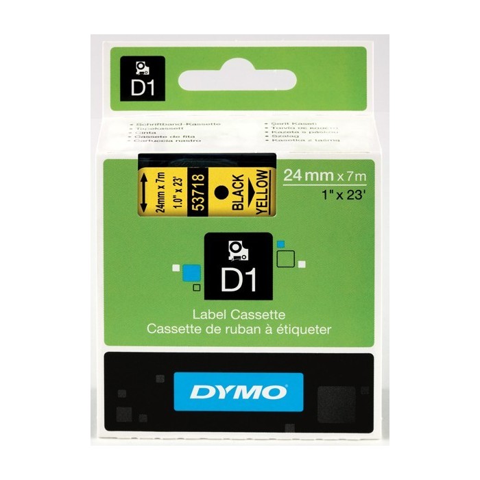 DYMO D1 Lint 24mm x 7m   must kollasel (53718   S0720980)