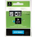 DYMO D1 Lint 24mm x 7m   must läbipaistval (53710   S0720920)