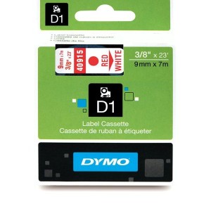 DYMO D1 Tape 9mm x 7m Red...