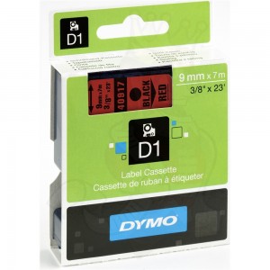 DYMO D1 Tape 9mm x 7m Black on Red (40917 S0720720)