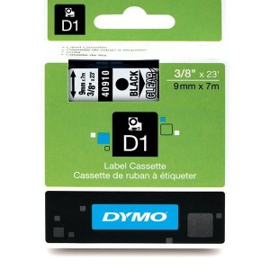 DYMO D1 Лента 9 мм x 7 м черная на прозрачной (40910 S0720670)