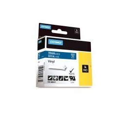 DYMO Rhino VinüülLint 19mm x 5.5m   valge sinisel (1805417)