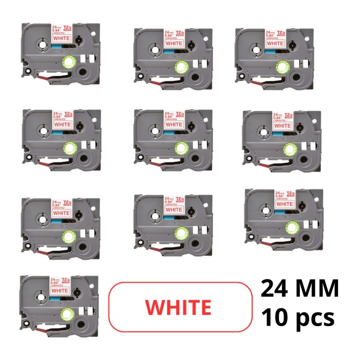 Brother TZe-252 TZe252 uzlīmju lentes kasete Dore saderīga komplekts 10 gab