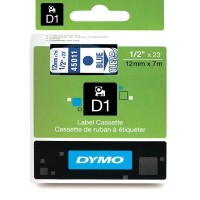 DYMO D1 lente 12 mm x 7 m   zila uz caurspīdīga (45011   S0720510)