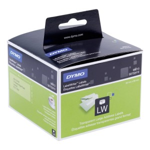 DYMO Labels 36 x 89 mm Transparent Plastic (99013 S0722410)