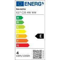 LED filament bulb E27-C35 4W 3000K