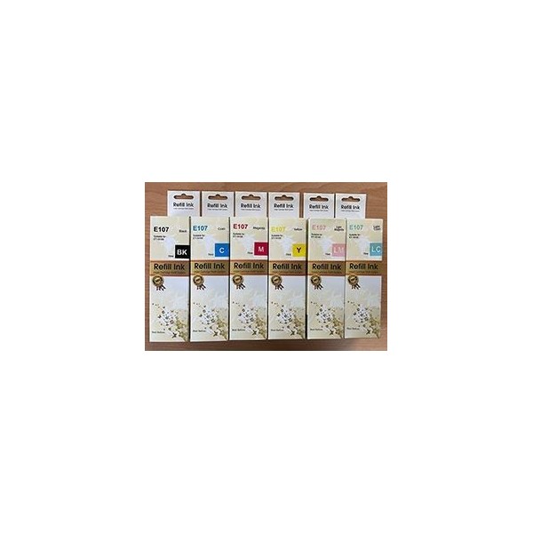 Epson 107 bottle Ink C13T09B Dore compatible set 6 pcs