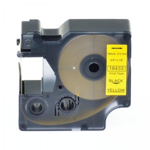 Dore analog printeri label Dymo LabelManager 19mm x 7m D1 D45808 45808 S0720880 Black on Yellow