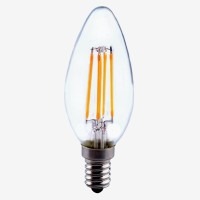 LED gijimo lemputė E14-C37 4W 3000K