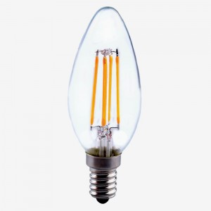 LED лампа накаливания E14-C37 4W 3000K