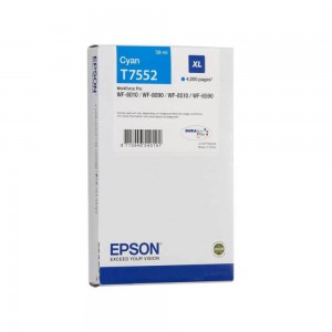 EPSON T7552XL tindikassett C13T755240 Cyan