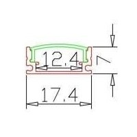 LED profile 001B 3m