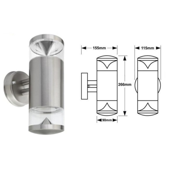 copy of LED rūdžių sienų lemputė 2x1W 4000-4500k