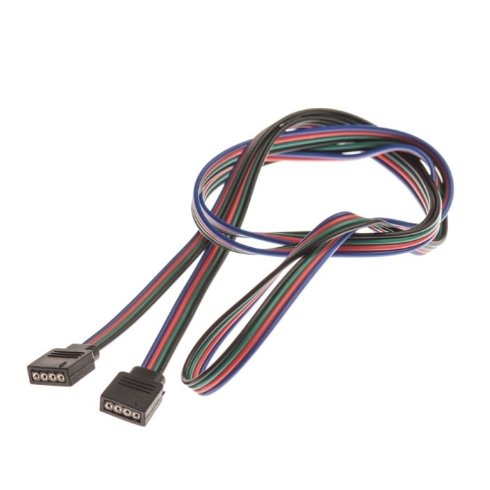 4PIN connection 100 cm RGB + black 4 pcs cables