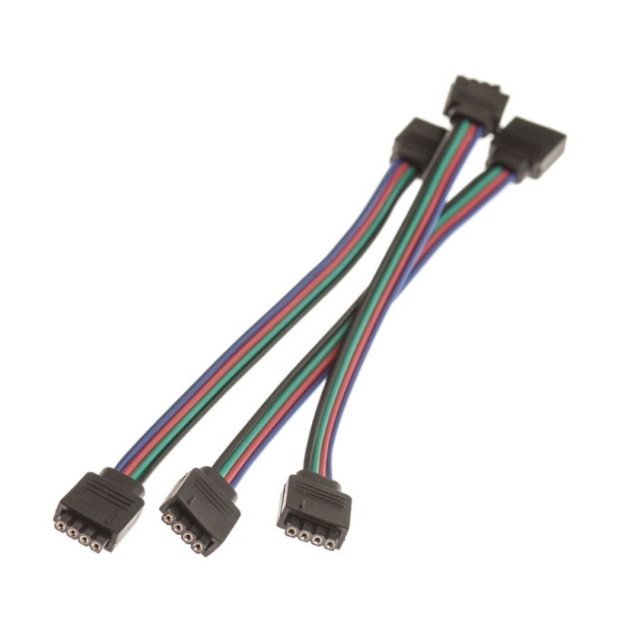 4pin savienojums 15 cm RGB + melns 4 gab.