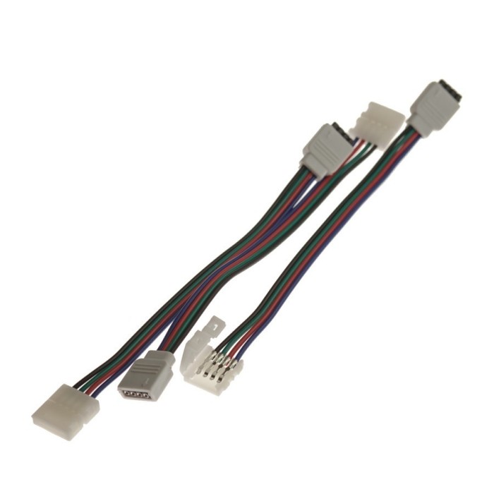 4PIN connection +15 cm  RGBB  4 pcs cables + clamp