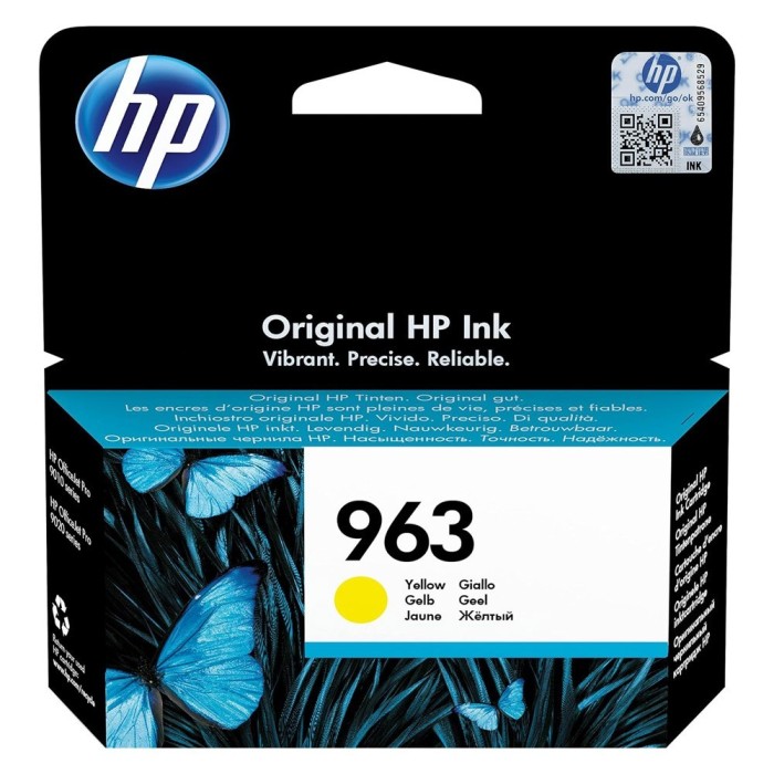 HP чернильный картридж 3JA25AE 963 Yellow