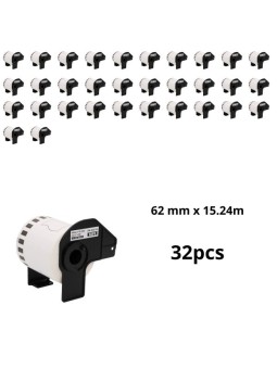 Brother DK-22212 DK22212 62mm x 15m термо рулоны этикеток Dore производитель, 32 шт