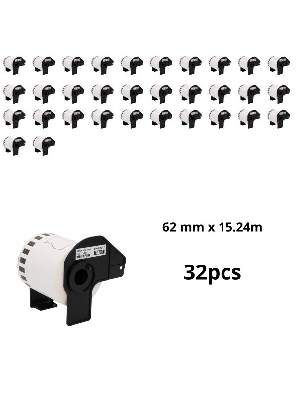 Brother DK-22212 DK22212 62mm x 15240mm lämpöpaperitarrat, valmistaja Dore, 32 шт