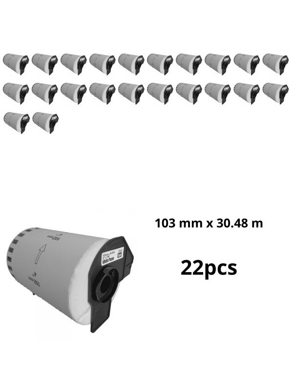 Brother DK-22246 DK22246 103mm x 30480mm Thermal Paper Labels, 22 pcs