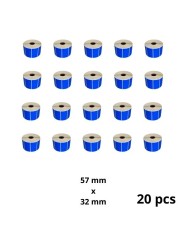 Zebra 800262-125 57mm x 32mm Thermal Paper Labels 25 mm Core Dore Manufacturer, 20 pcs