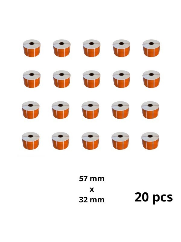 Zebra 800262-125 57mm x 32mm Thermal Paper Labels 25 mm Core Dore Manufacturer, 20 pcs 